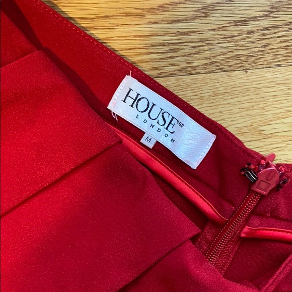 Red straight pants - Picture 3 of 4